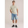 WE Fashion regular fit T-shirt met backprint - lichtgroen