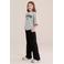 WE Fashion loose fit pantalon met plooien - zwart