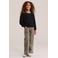 WE Fashion wide leg jeans met dierenprint - bruin