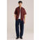 WE Fashion relaxed casual overhemd met linnen rood