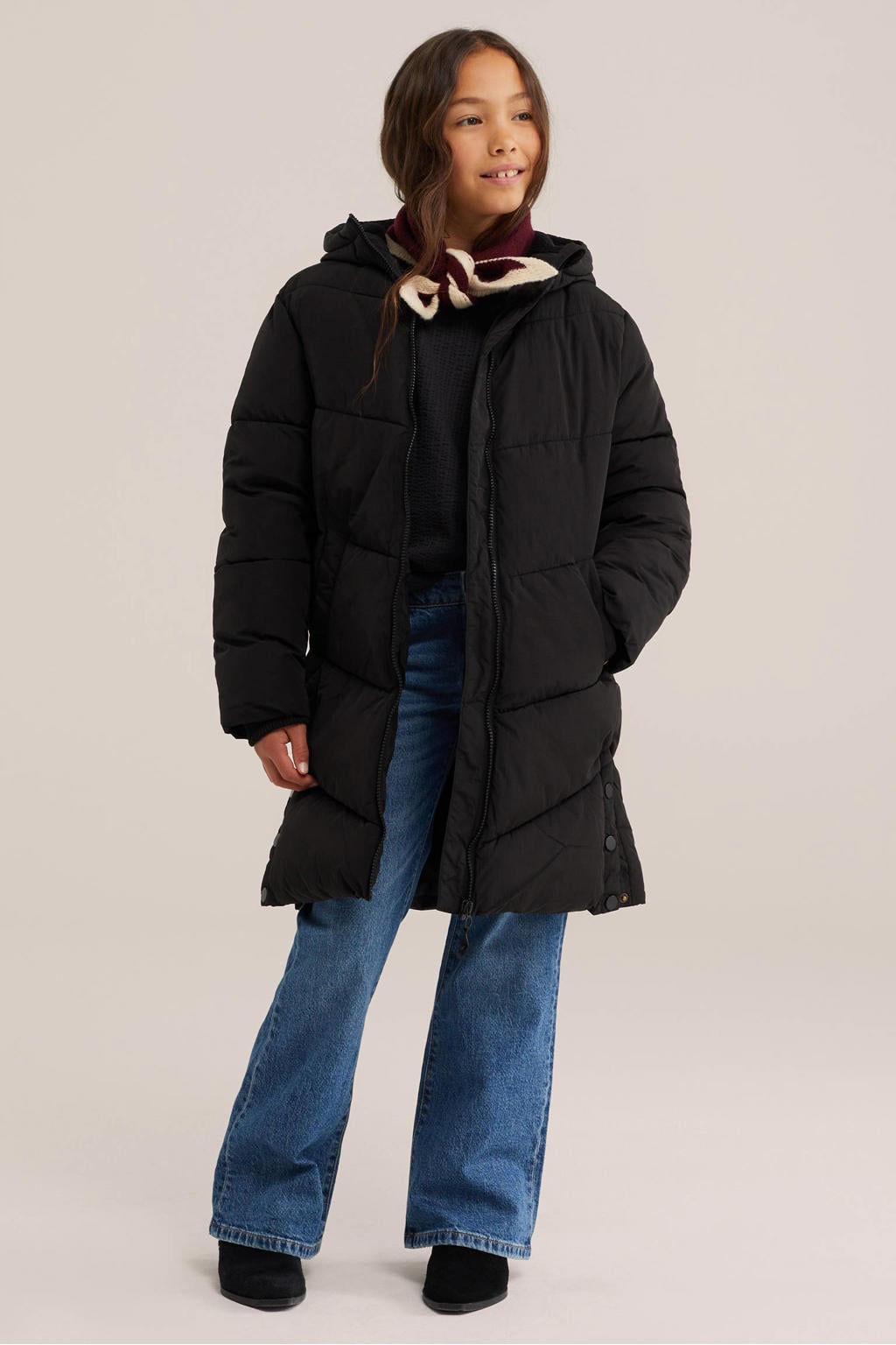 WE Fashion gewatteerde winterjas - zwart