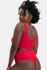 thumbnail: Bamboo Basics seamless corrigerende high waist string Zoey (set van 3) rood