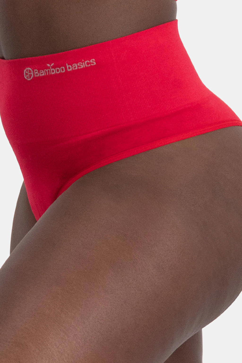 Bamboo Basics seamless corrigerende high waist string Zoey (set van 3) rood