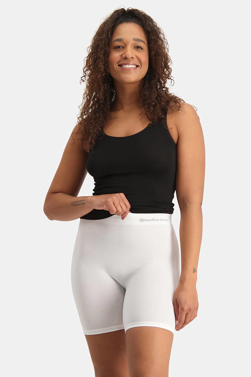 Bamboo Basics biker short Suze wit