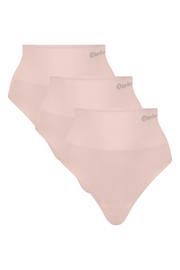 thumbnail: Bamboo Basics seamless corrigerende high waist string Zoey (set van 3) lichtroze