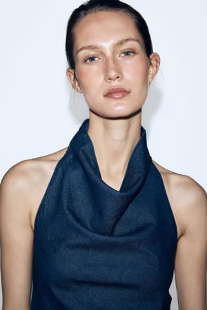 top dark blue denim