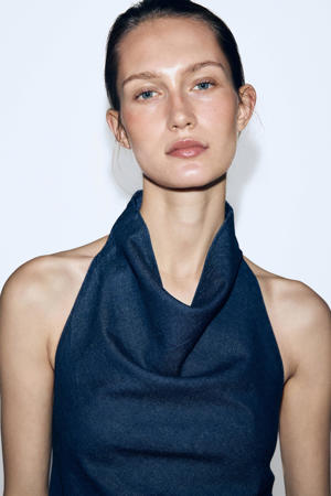 top dark blue denim