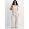 Mango straight regular waist broek zand