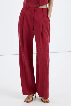 straight regular waist broek rood