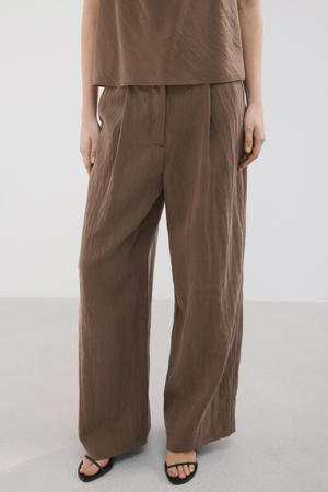 straight regular waist broek bruin