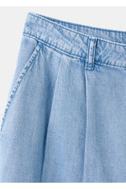 thumbnail: Mango wide leg high waist broek lichtblauw