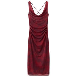 gebloemde zomerjurk rood