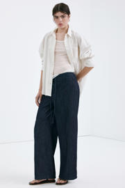 thumbnail: Mango wide leg jeans dark blue denim