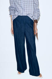 thumbnail: Mango wide leg jeans dark blue denim