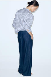 thumbnail: Mango wide leg jeans dark blue denim