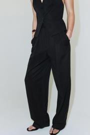 thumbnail: Mango straight regular waist broek zwart
