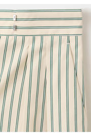 thumbnail: Mango straight regular waist gestreepte broek lichtgeel
