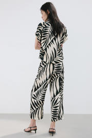 thumbnail: Mango wide leg regular waist broek zwart