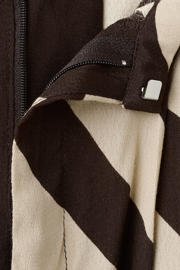 thumbnail: Mango wide leg high waist casual broek met zebraprint bruin