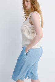 thumbnail: Mango regular waist jort light blue denim
