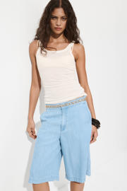 thumbnail: Mango regular waist jort light blue denim