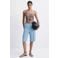 Mango regular waist jort light blue denim