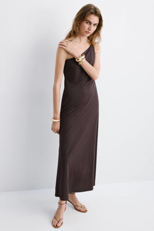 one shoulder jurk bruin