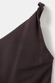 thumbnail: Mango one shoulder jurk bruin