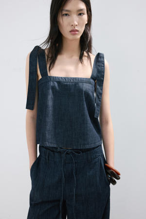 top dark blue denim