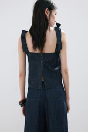 thumbnail: Mango top dark blue denim