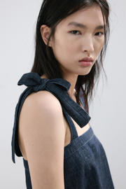 thumbnail: Mango top dark blue denim