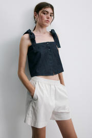 thumbnail: Mango top dark blue denim