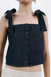 thumbnail: Mango top dark blue denim