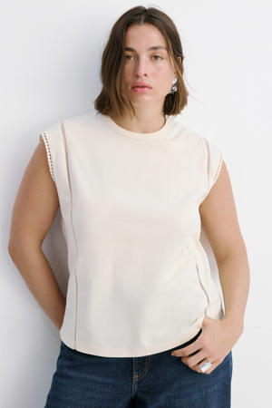 top broderie beige