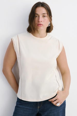 top broderie beige