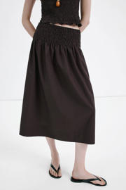 thumbnail: Mango midi rok donkerbruin