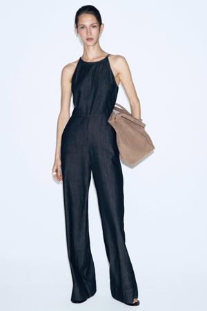 jumpsuit dark blue denim