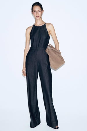 jumpsuit dark blue denim