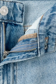 thumbnail: Mango slim regular waist short medium blue denim