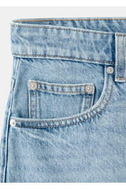thumbnail: Mango slim regular waist short medium blue denim