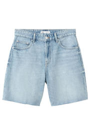 thumbnail: Mango slim regular waist short medium blue denim