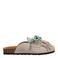 DWRS Sakai suède clogs met franjes - beige