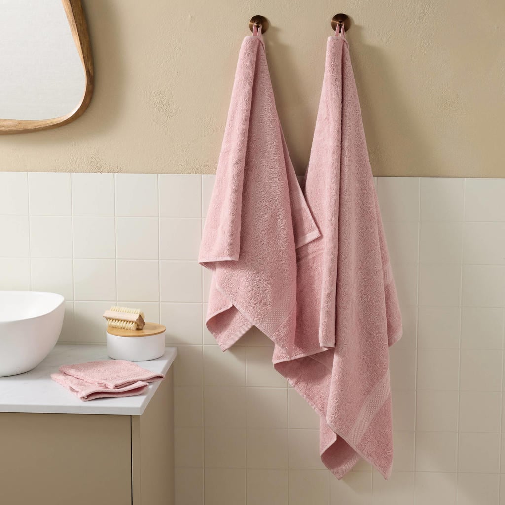 W handdoekenset 6-delig: 2 washandjes, 2 handdoeken 50x100 cm & 2 handdoeken 70x140 cm