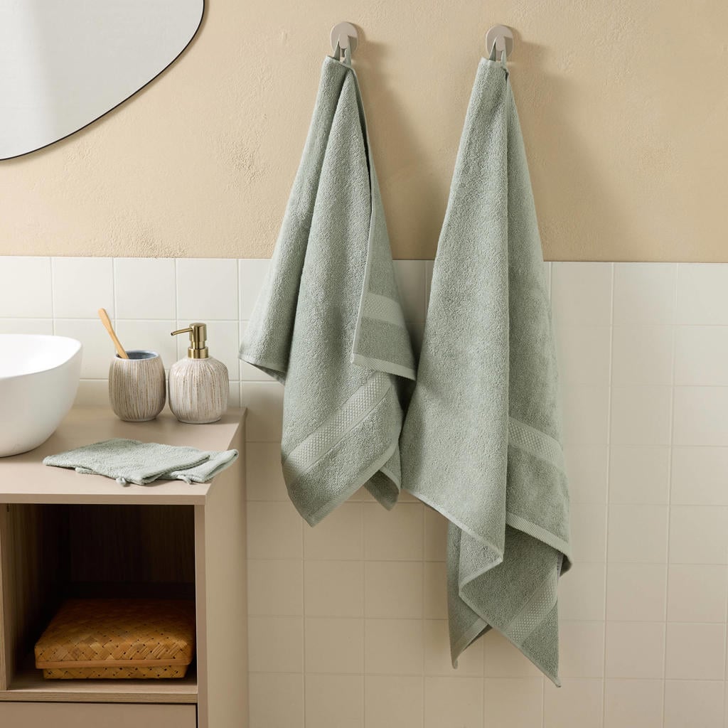 W handdoekenset 6-delig: 2 washandjes, 2 handdoeken 50x100 cm & 2 handdoeken 70x140 cm