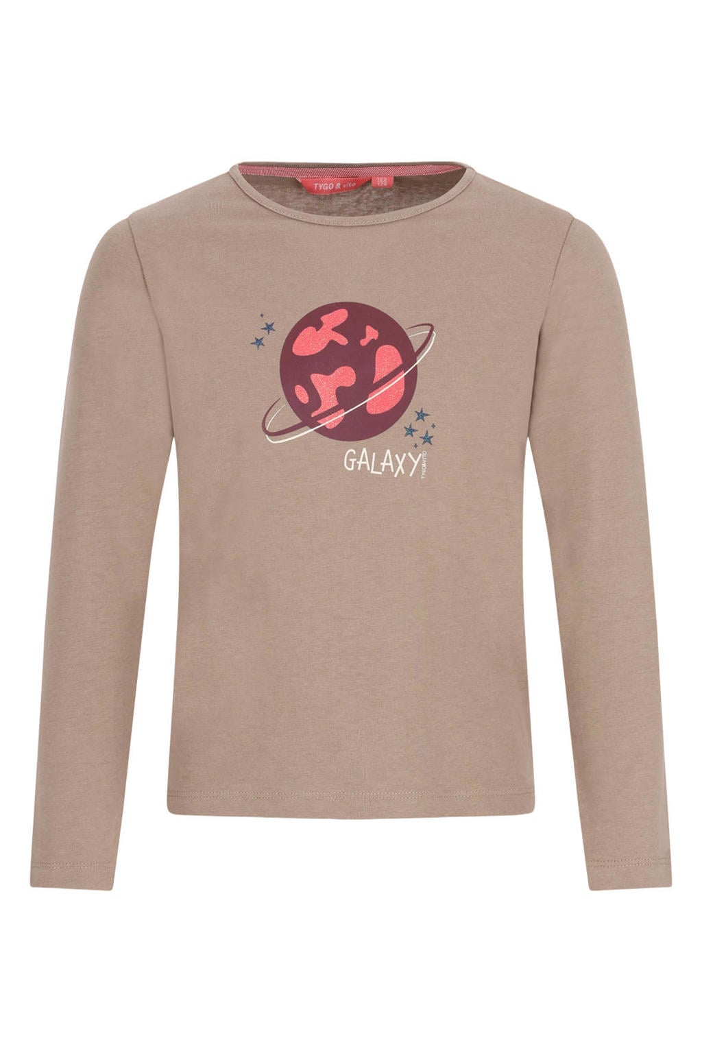 TYGO & vito longsleeve met print - beige