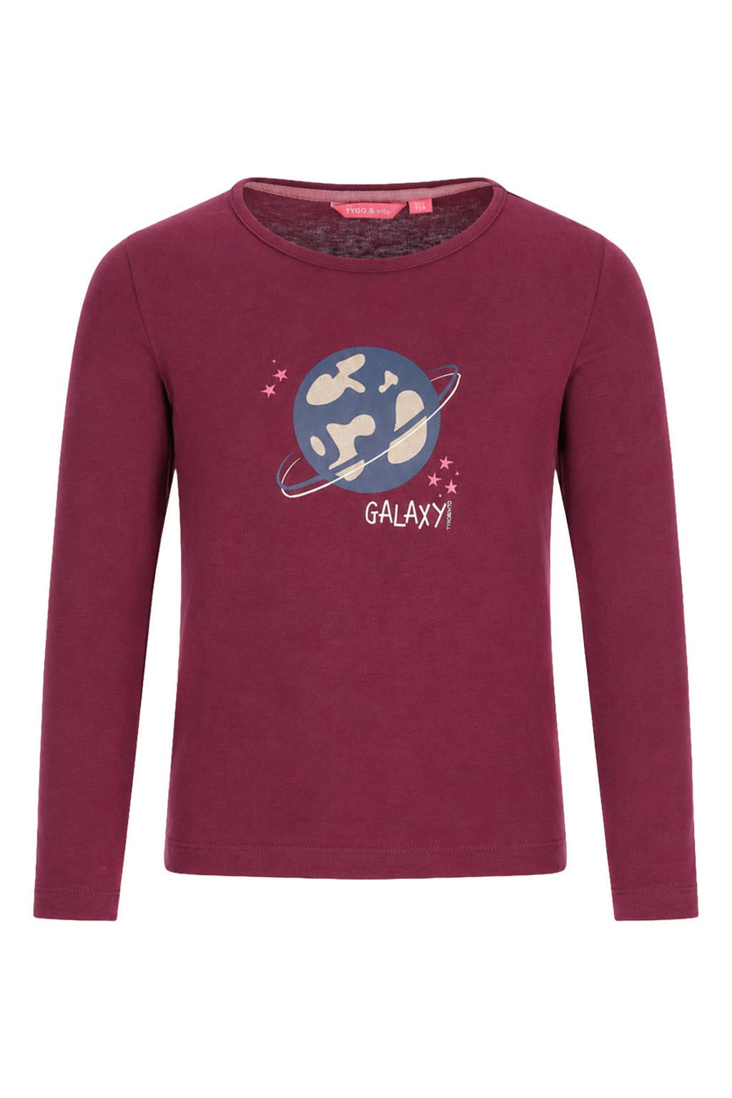 TYGO & vito longsleeve met print - donkerrood