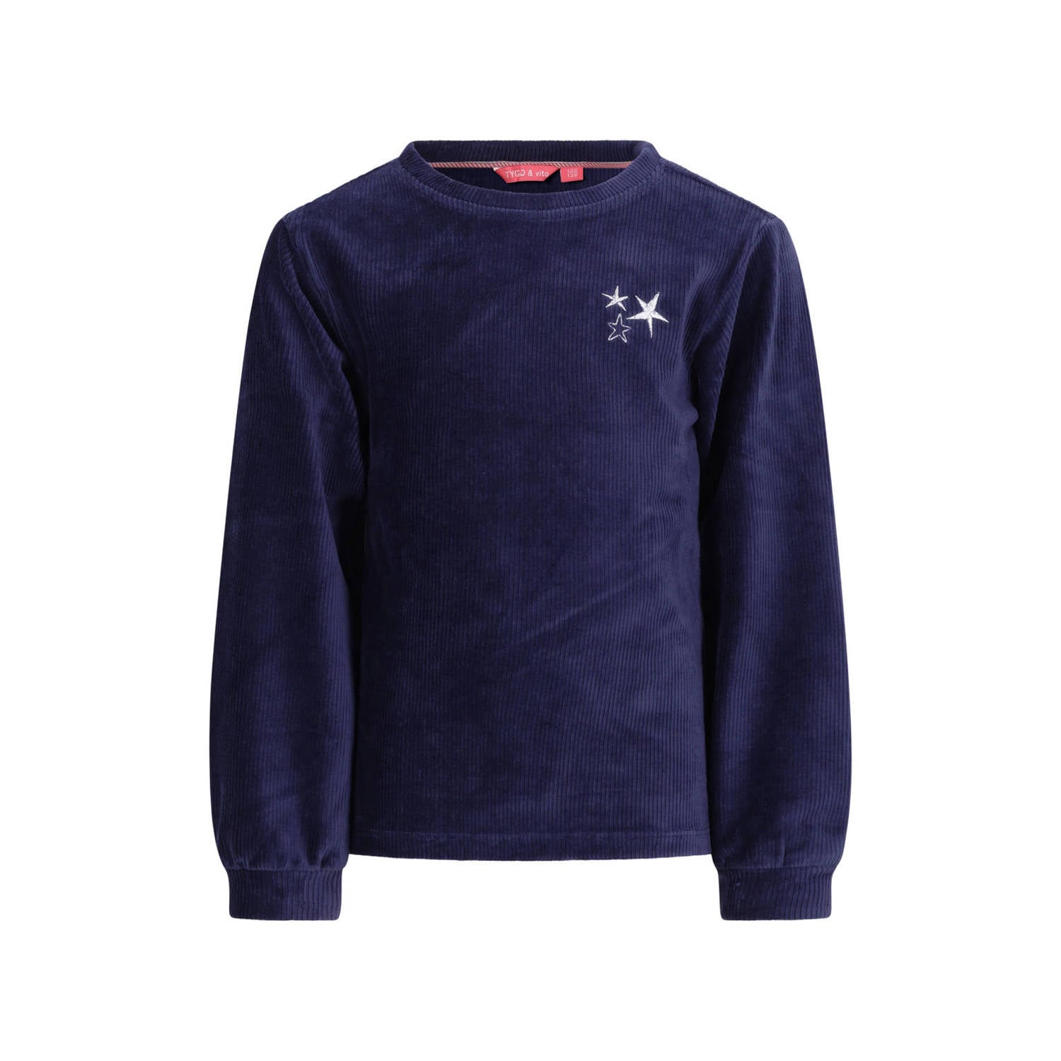 TYGO & vito fluwelen trui donkerblauw