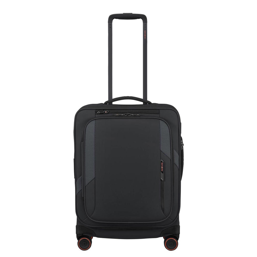 Samsonite trolley Glazed 55 cm. Expandable zwart