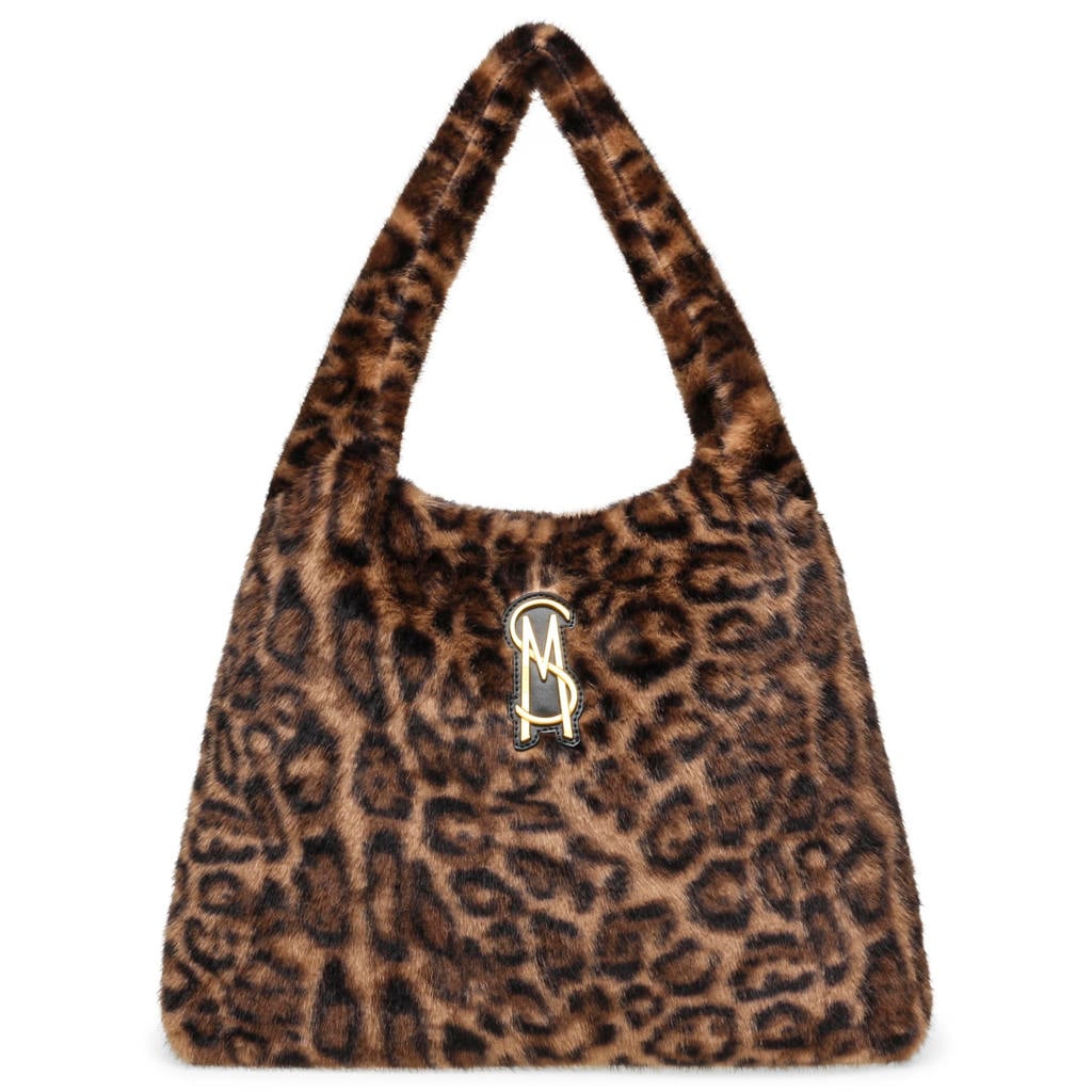 Steve Madden schoudertas met panterprint Bchateau bruin
