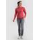 Life-Line gebreide trui met kabels - roze
